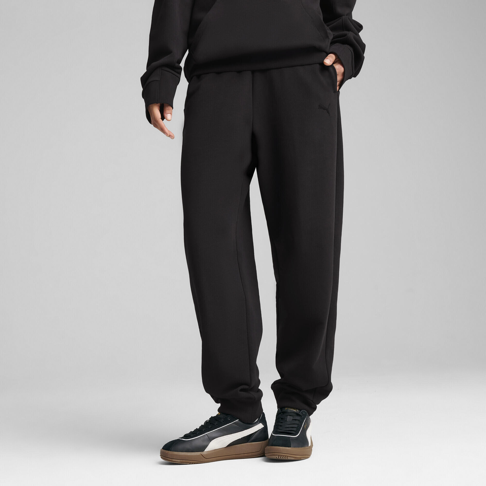 Damskie wygodne spodnie dresowe z wysokim stanem HER PUMA Black 2/7
