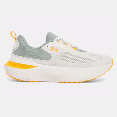 Ua infinite elite 2 hardloopschoen steengrijs, groen en geel