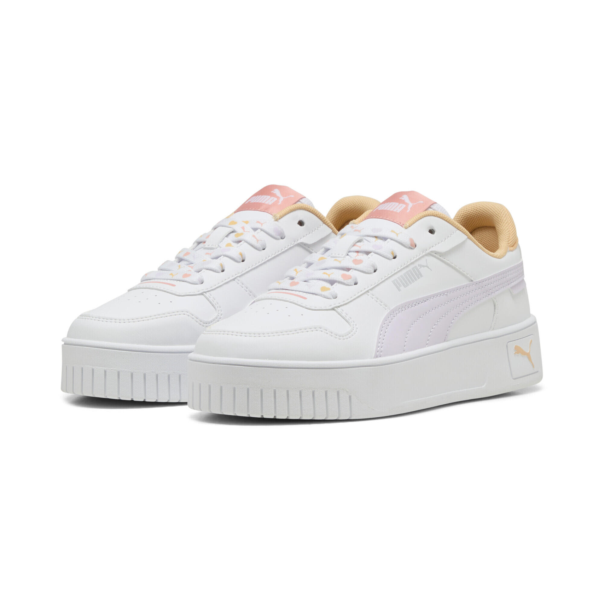 Puma - Sneakers Carina Street Lacey Enfant Et Adolescent Puma - Baskets - Blanc|jaune|orange|violet - Decathlon