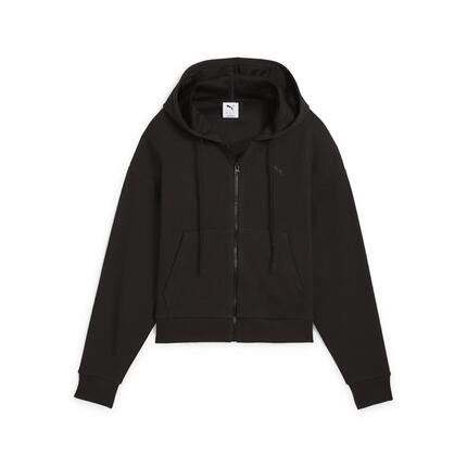 HER comfortabele cropped hoodie met volledige rits voor dames PUMA