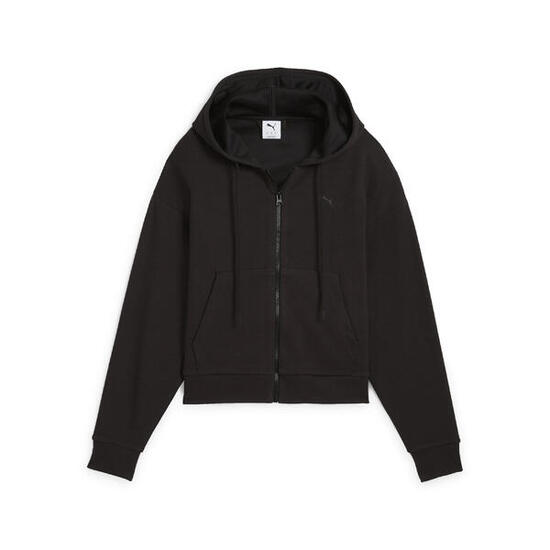 HER comfortabele cropped hoodie met volledige rits voor dames PUMA
