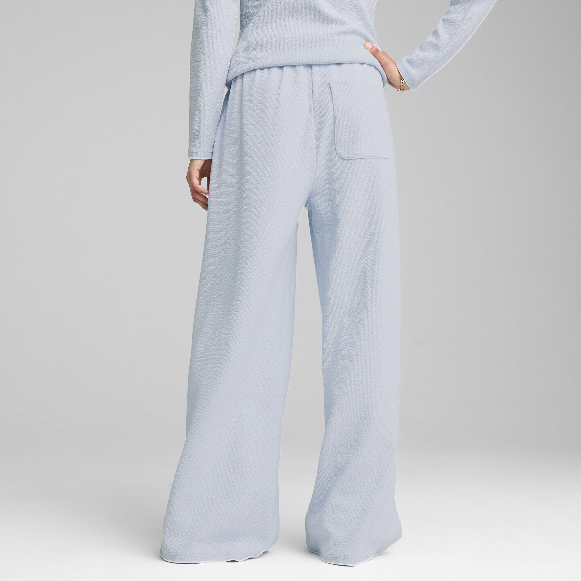 Pantalones rectos de tiro alto HER Comfort Mujer PUMA Cool Weather Blue 5/7