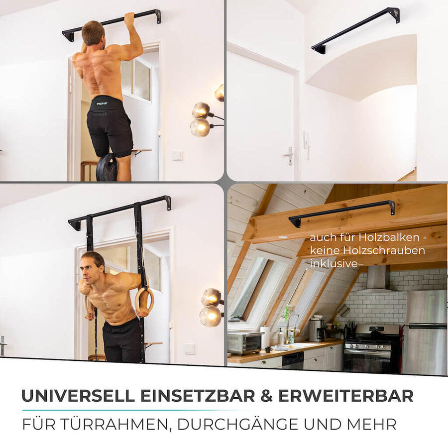 Klimmzugstange zur Wandmontage über dem Türrahmen 3/8