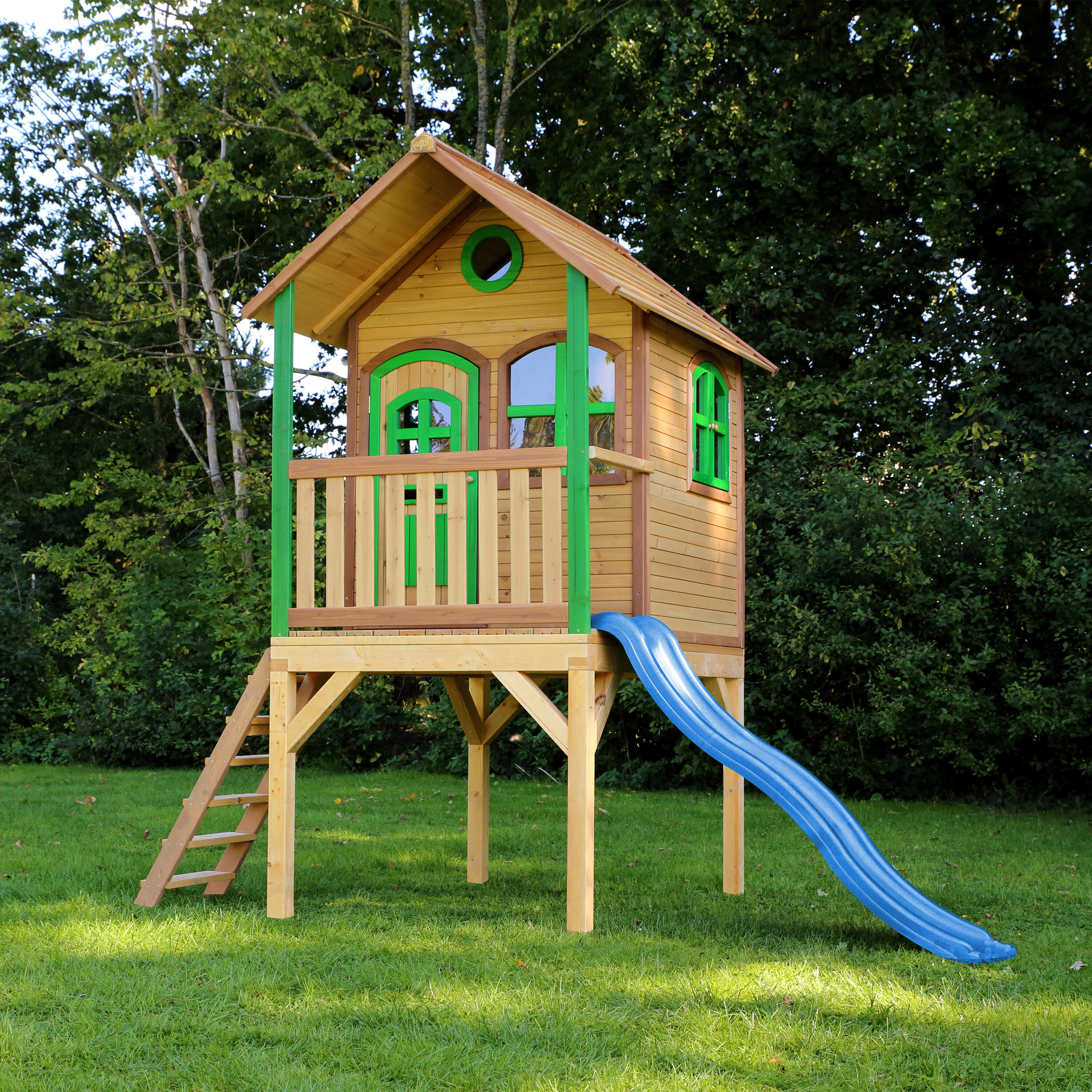 Laura Speelhuis voor Kinderen, Bruin/Groen, Glijbaan Blauw 3/7