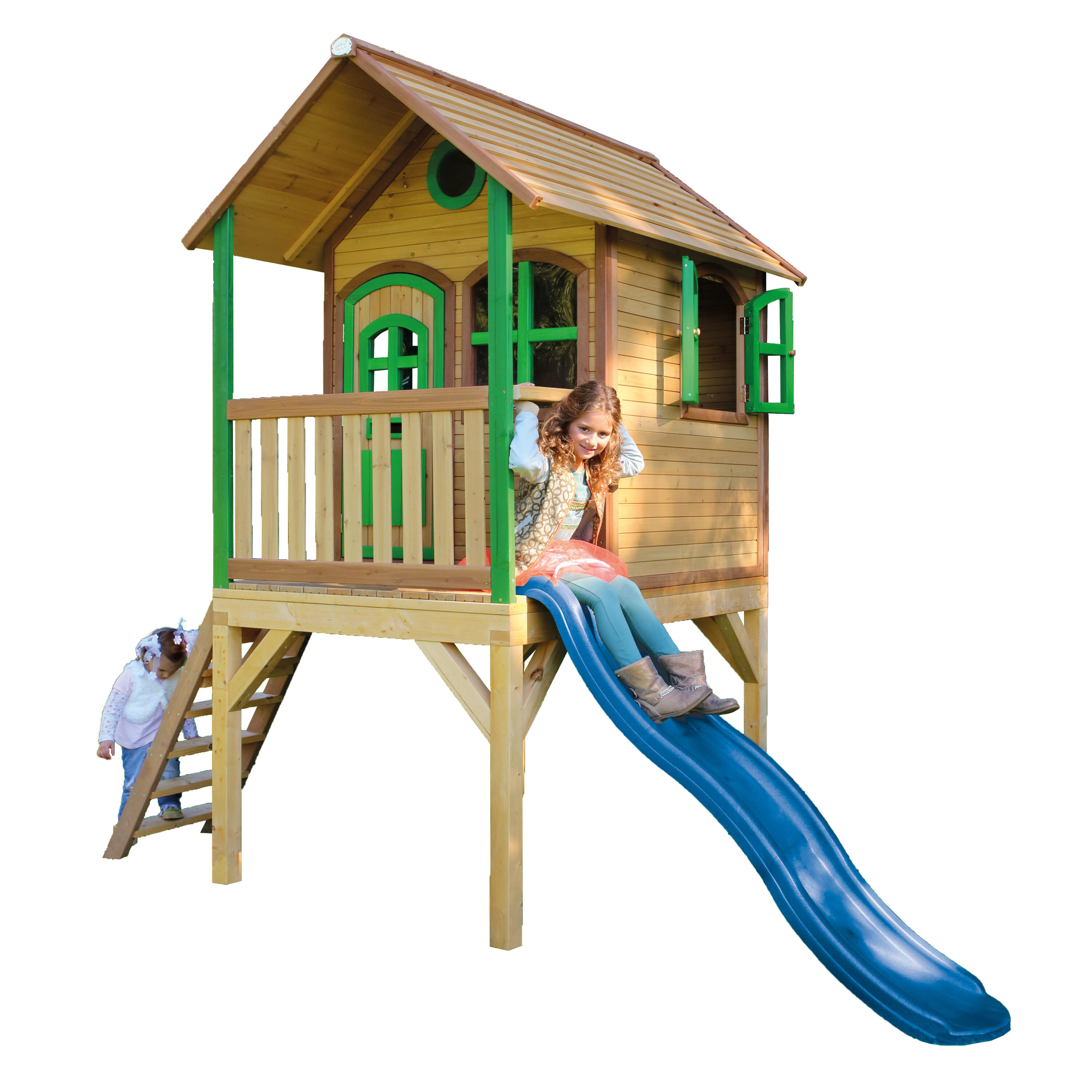 Laura Speelhuis voor Kinderen, Bruin/Groen, Glijbaan Blauw 2/7