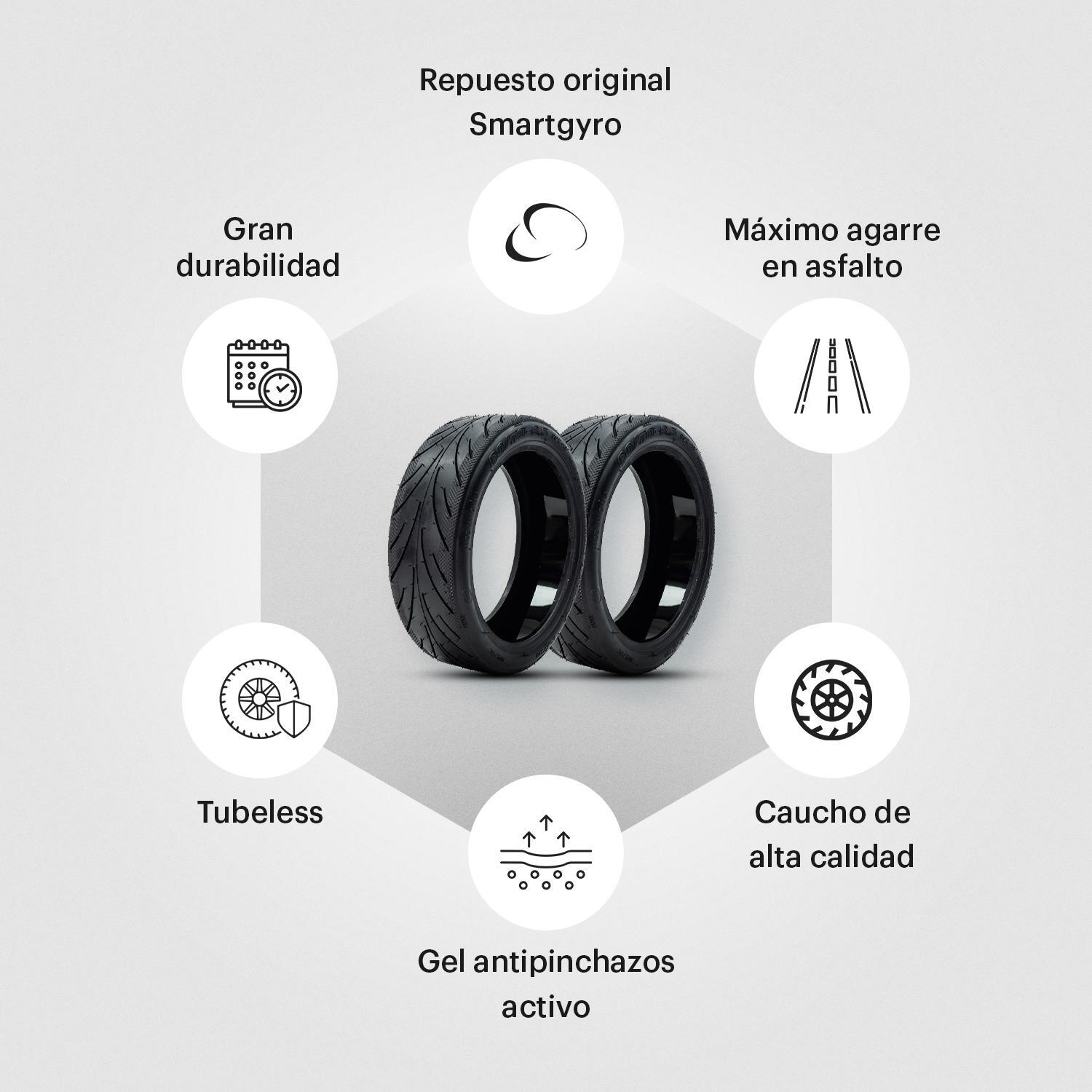 Pack de 2 Cubiertas City 2 de GEL para Smartgyro K2 2/8
