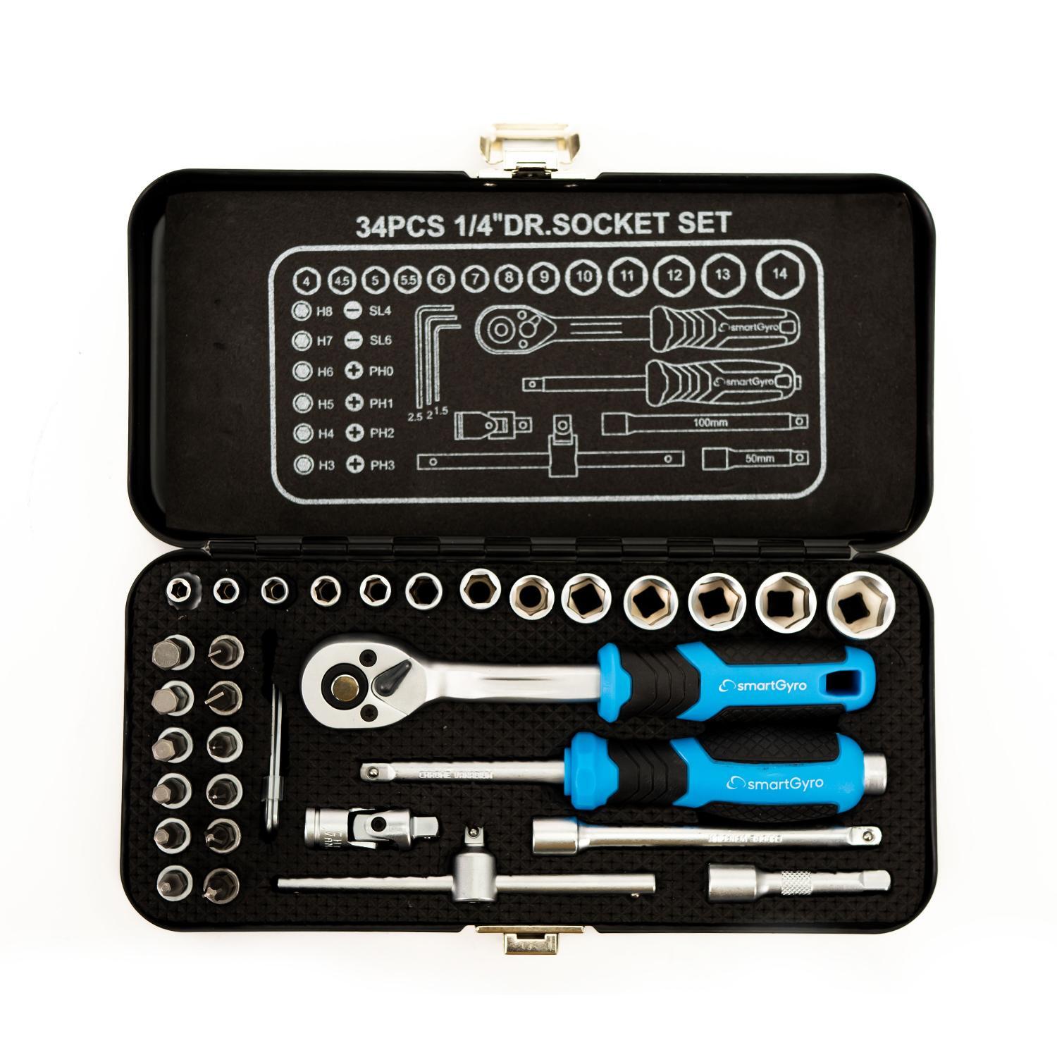 SMARTGYRO Kit Juego de Llaves y Carraca Smartgyro