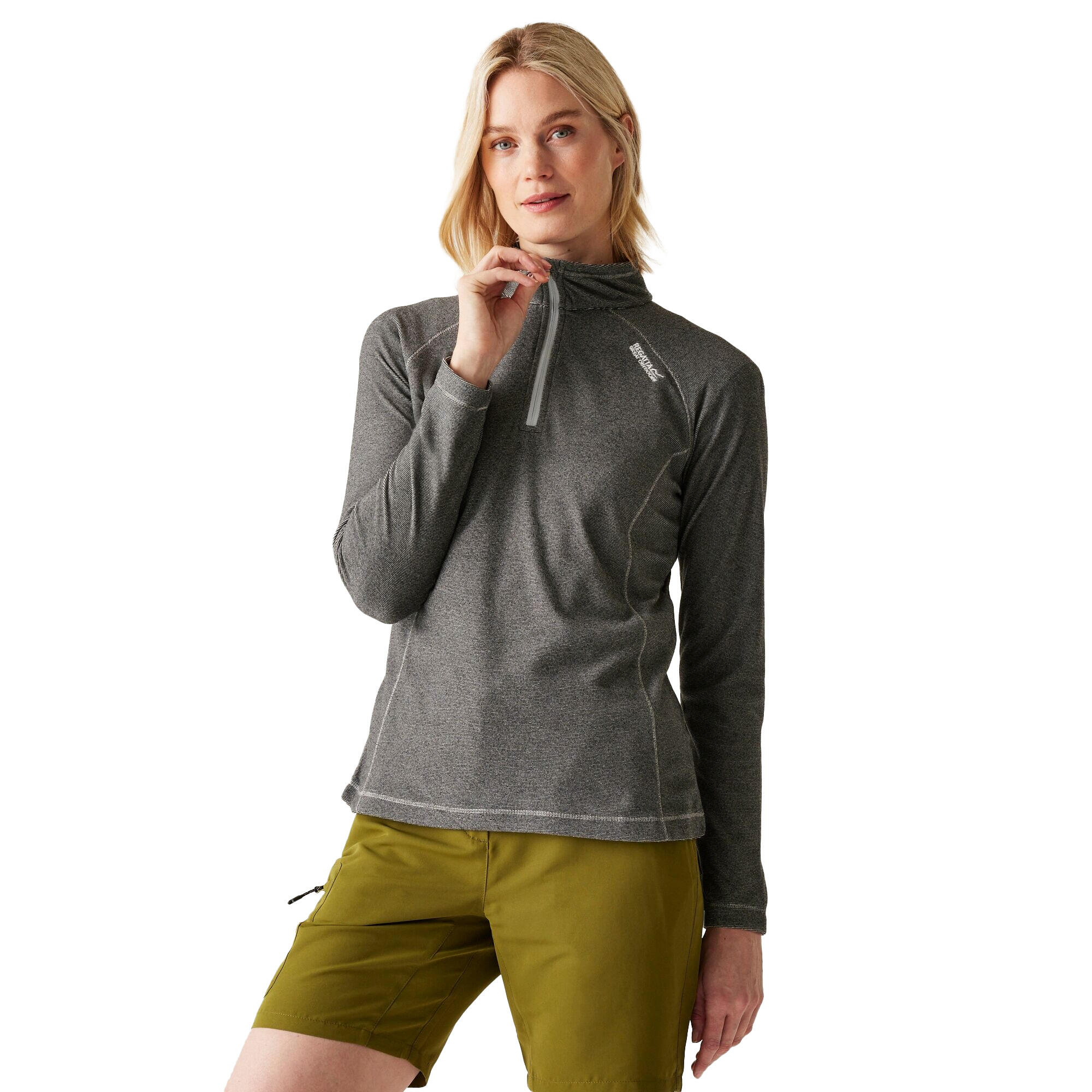 Great Outdoors Felpa A Cerniera Corta In Pile Donna Regatta Montes Acciaio Scuro 4/5