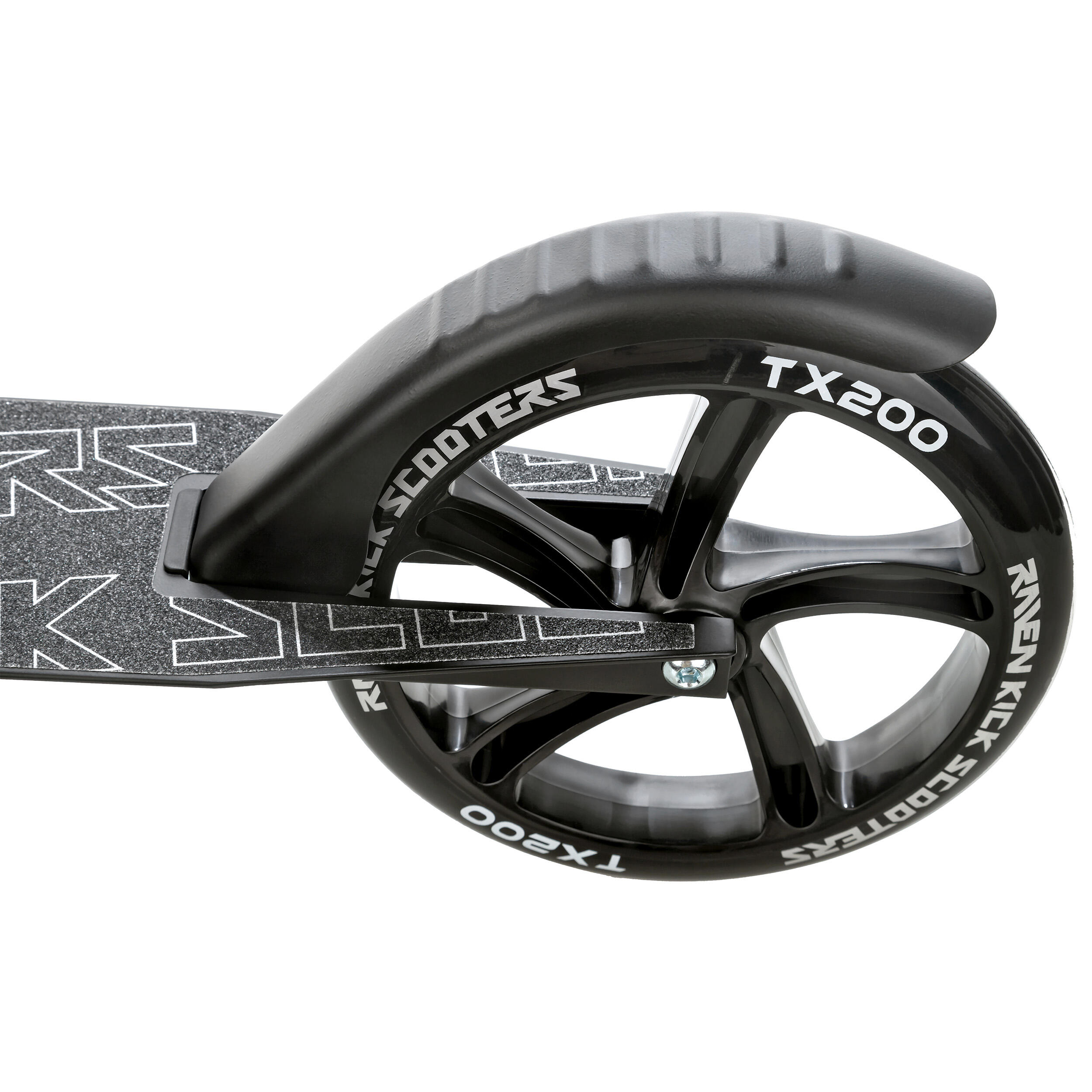 TROTINETE STRAIGHT UNISSEXO PRETO DOBRÁVEL COM TRAVÃO NO GUIADOR 200MM RAVEN 6/7