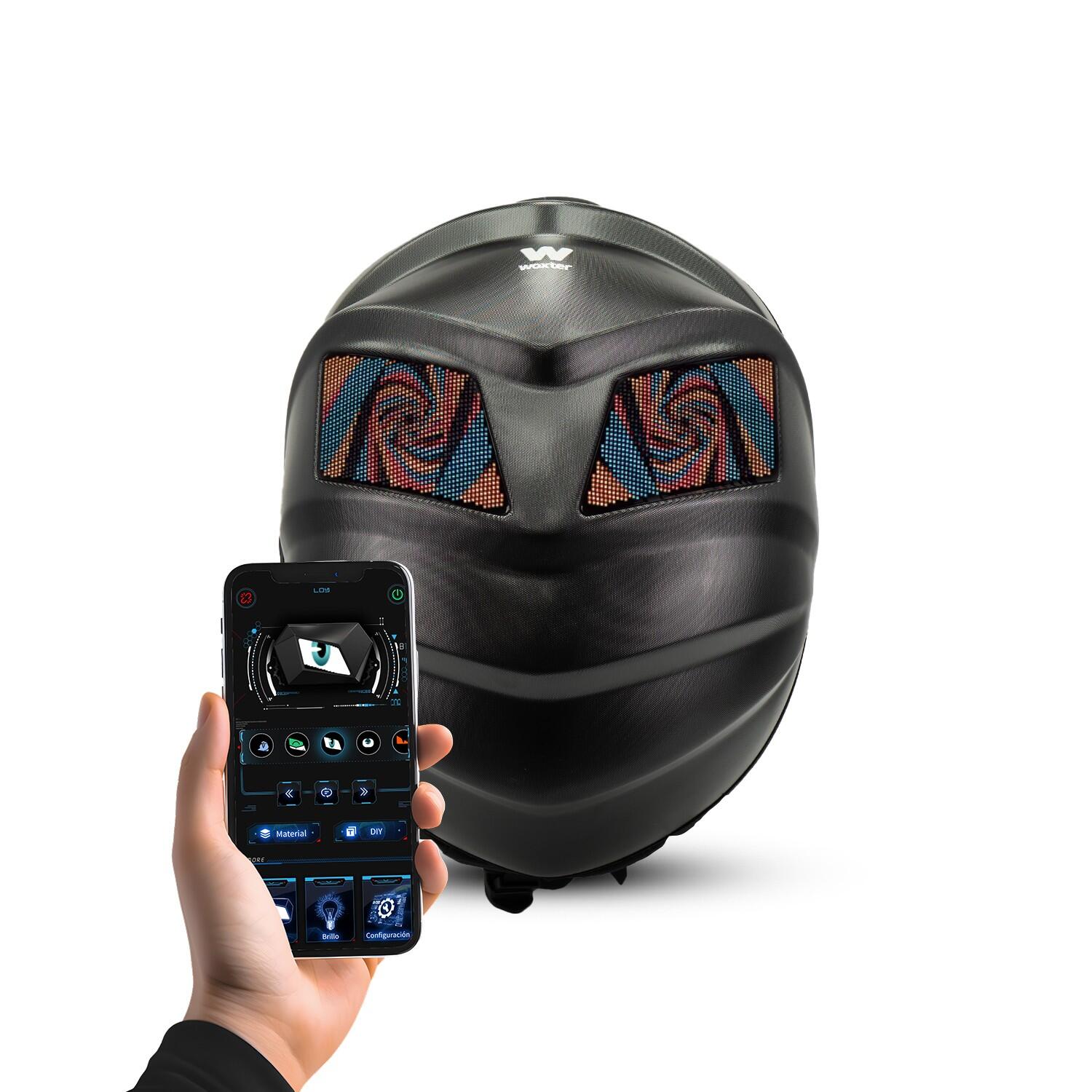 SMARTGYRO Mochila Inteligente con Leds Programables Black Knight