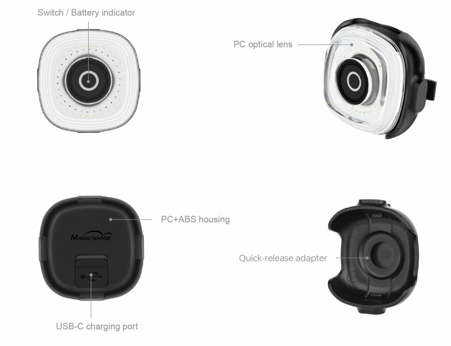 Magicshine SEEMEE 50 MAG Smart Magnetic Rear Light (50 Lumens)