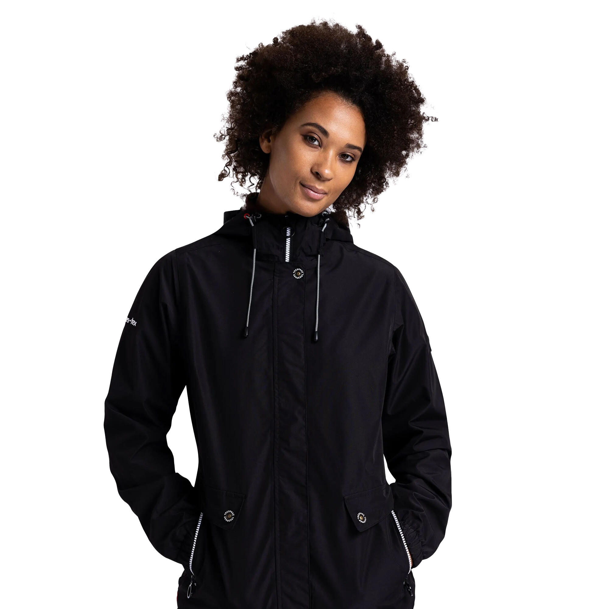 Veste Imperméable FLOURISH Femme (Noir) 4/5