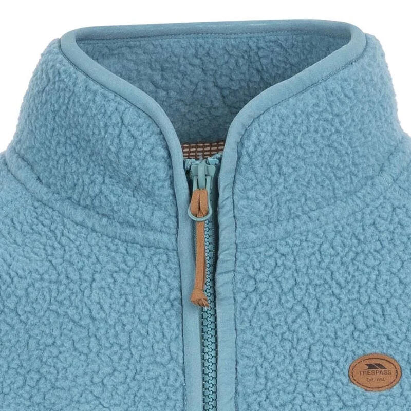 Dames Quake Leren Biezen Fleece Jas (Storm Blauw)