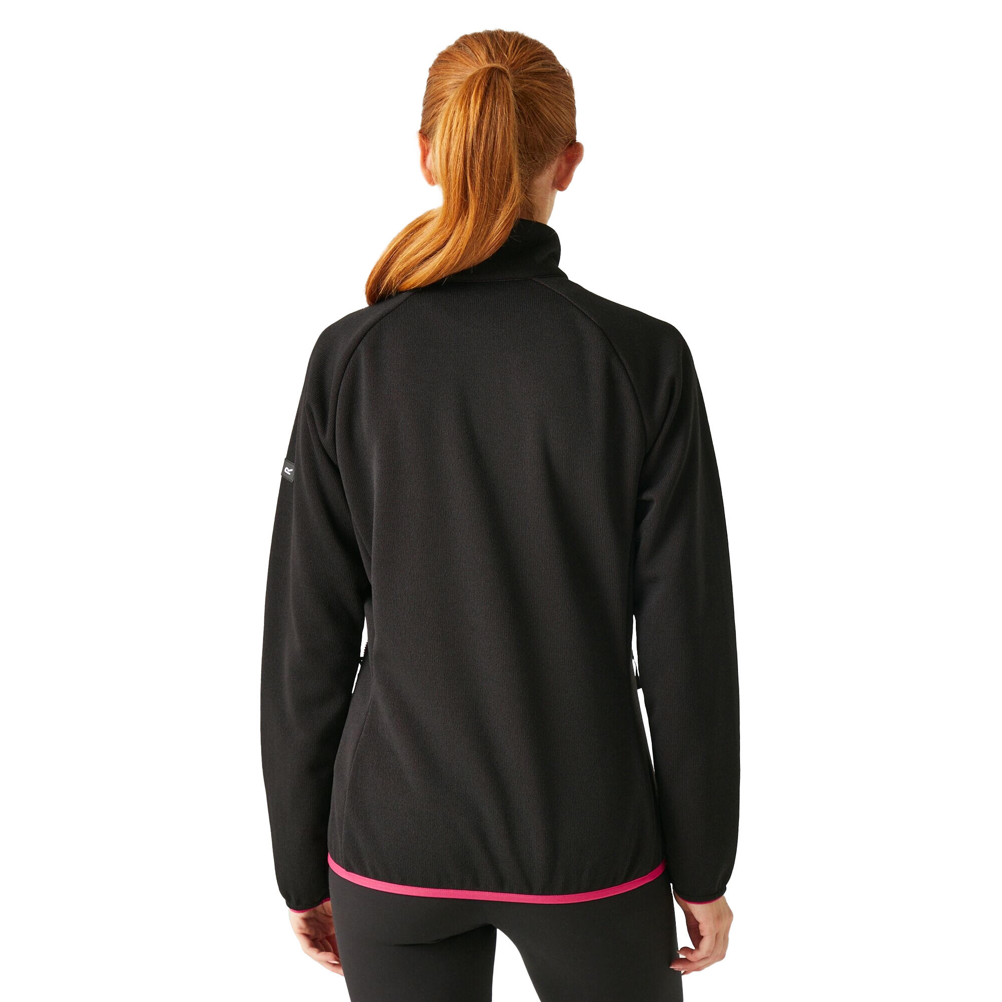 Womens/Ladies Ravenhill Full Zip Fleece Top (Black/Pink Potion) 6/6