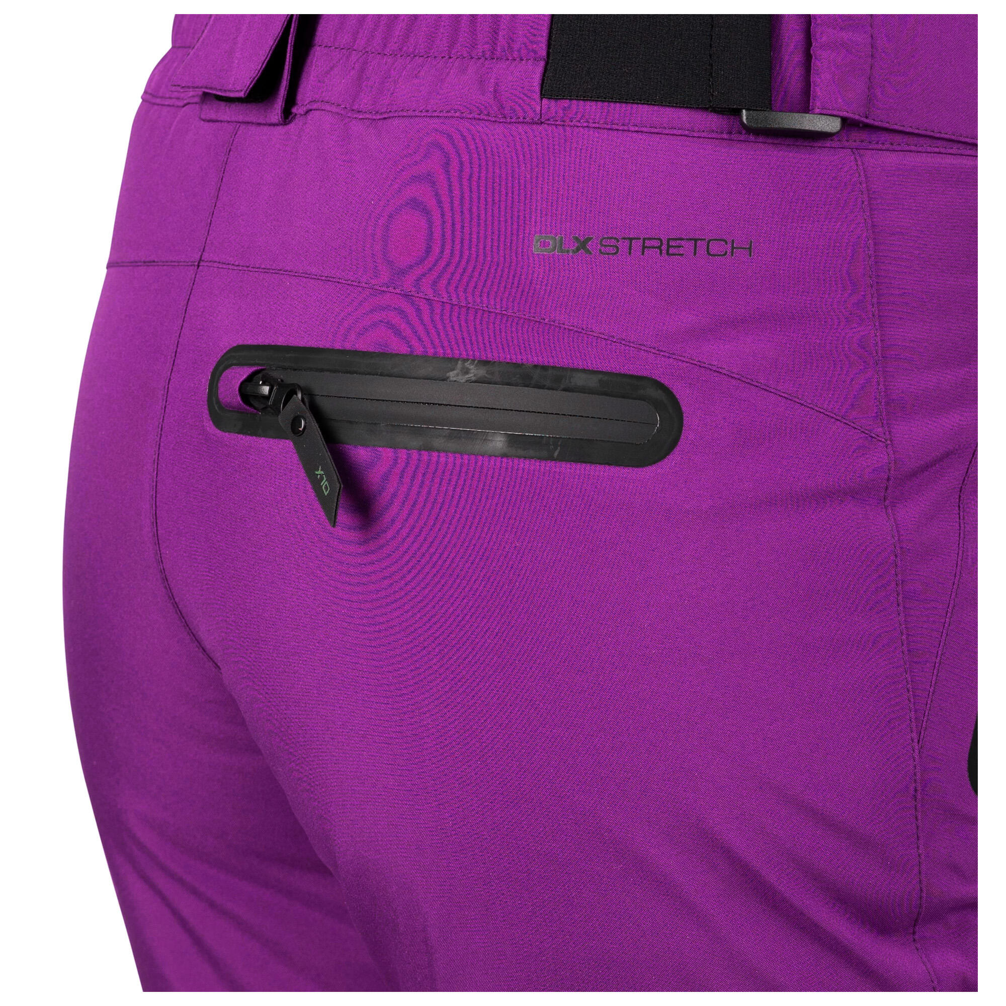 Donna DLX Impermeabile Pantaloni Da Sci Trespass Marisol II Viola Selvatico 3/5