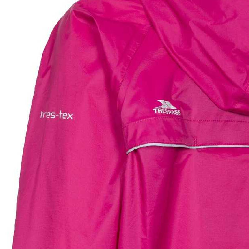 Coupevent Pliable QIKPAC Unisexe (Rose Foncé/noir)