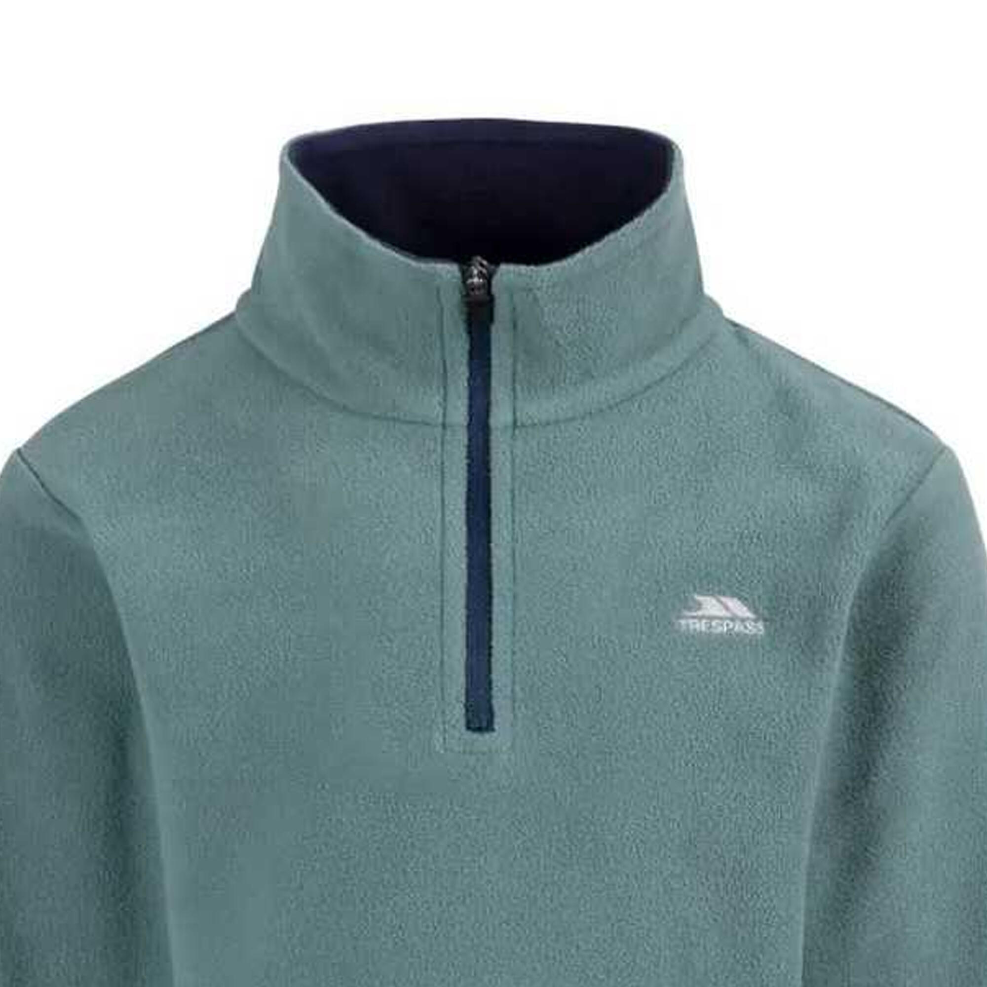 Maglia In Pile Con Cerniera Bambino Trespass Etto Verde Abete 3/5