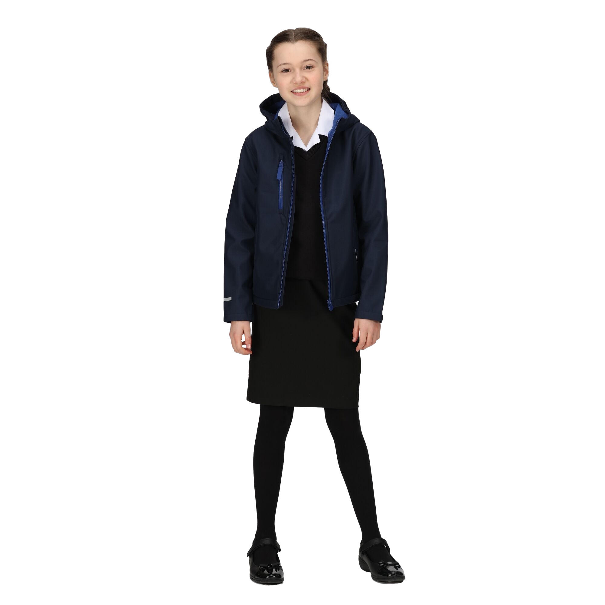 Kinder/Kids 3laags Soft Shelljack (Marine/Nieuw Koninklijk) 4/5