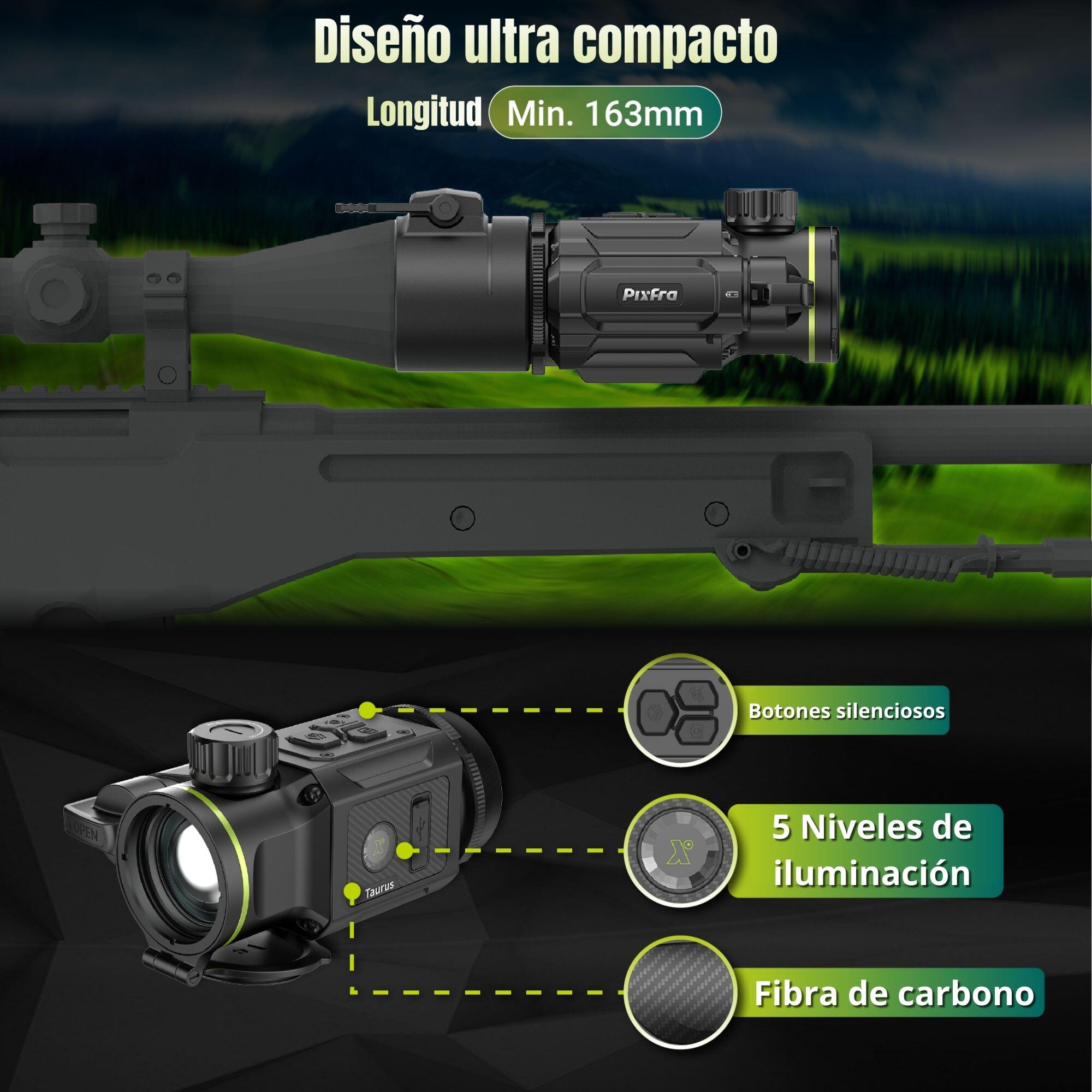 CLIP ON Térmico 35 mm PIXFRA Taurus T435 <18mK S384×288 OLED de 1920 x 1080 4/7