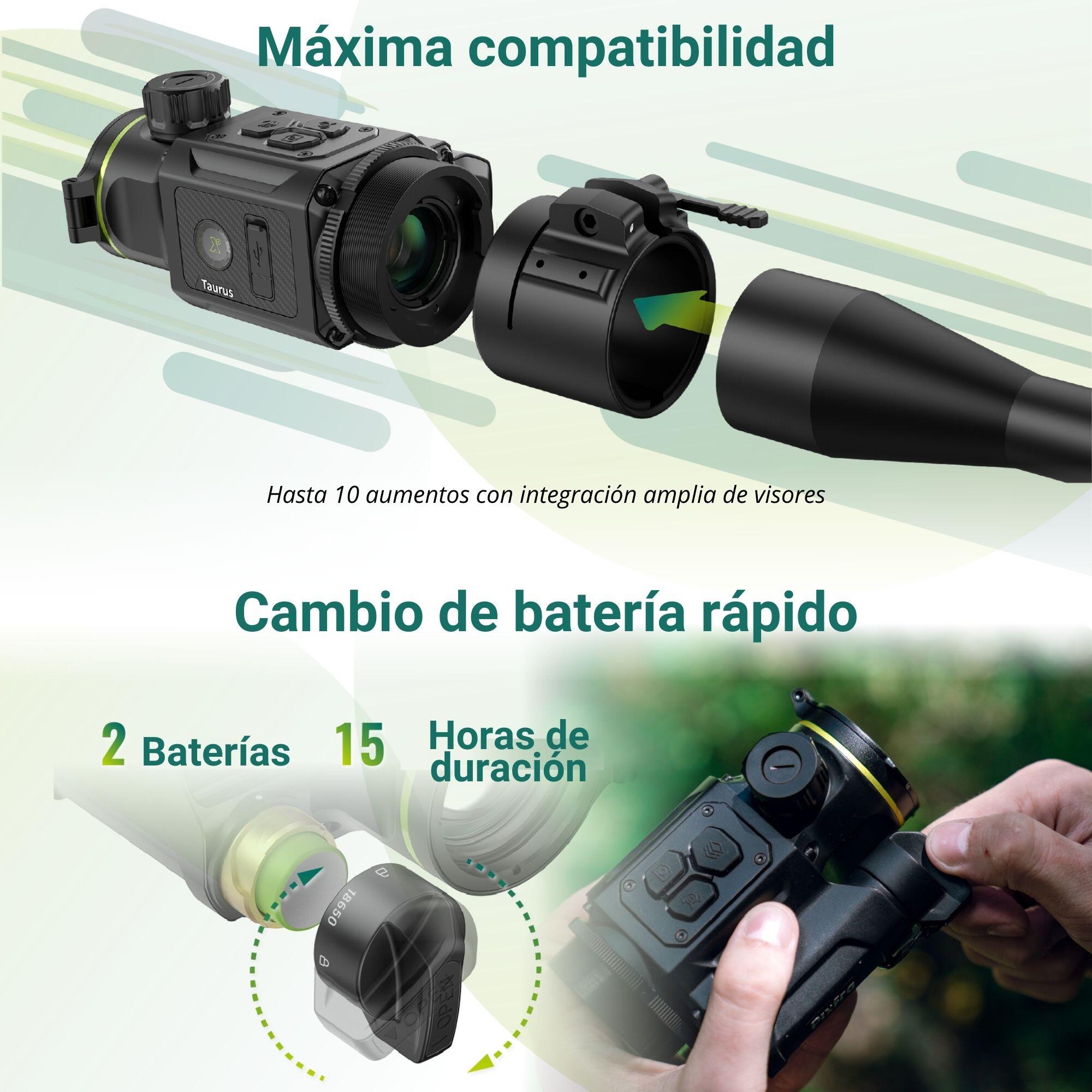 CLIP ON Térmico 35 mm PIXFRA Taurus T435 <18mK S384×288 OLED de 1920 x 1080 6/7