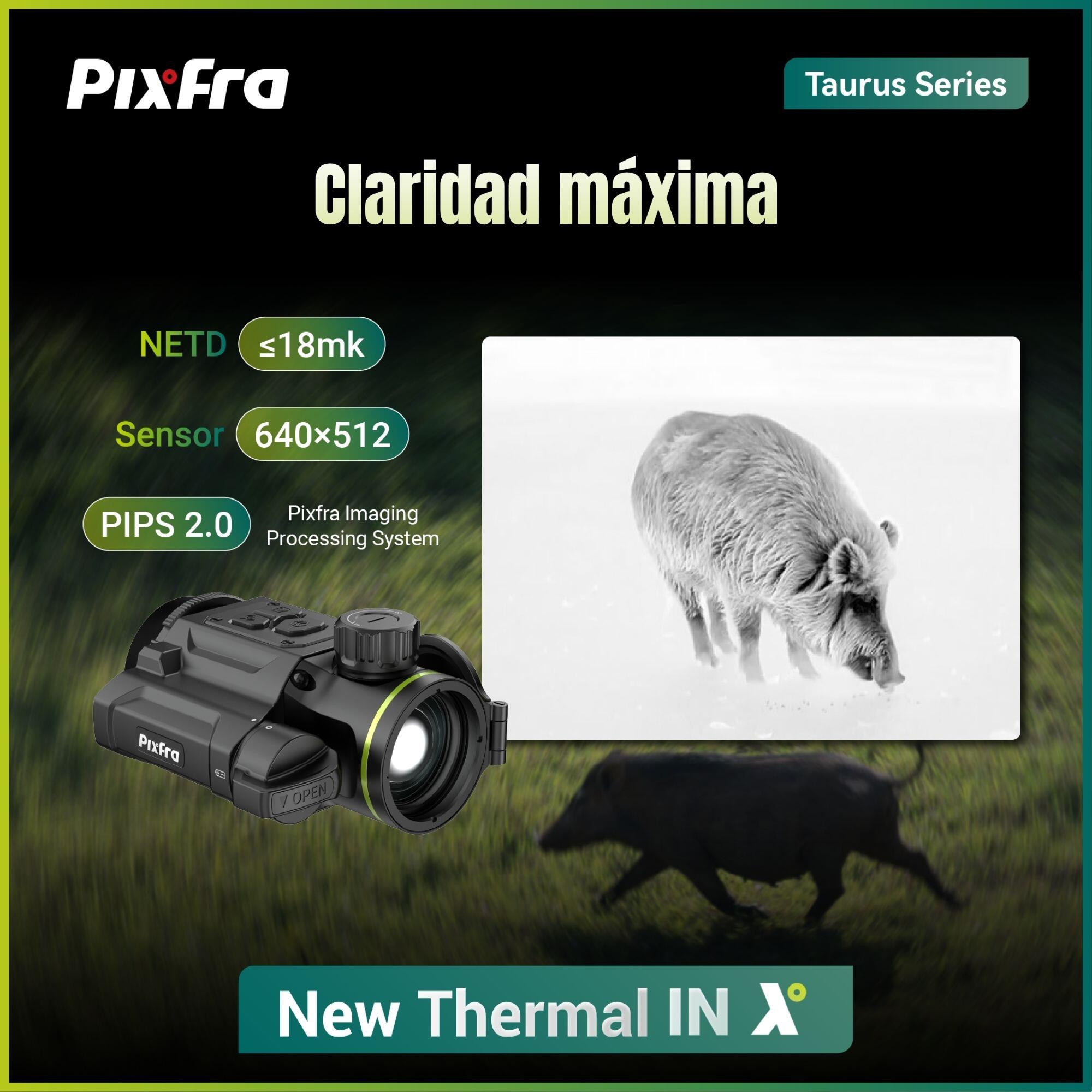 CLIP ON Térmico 35 mm PIXFRA Taurus T435 <18mK S384×288 OLED de 1920 x 1080 2/7