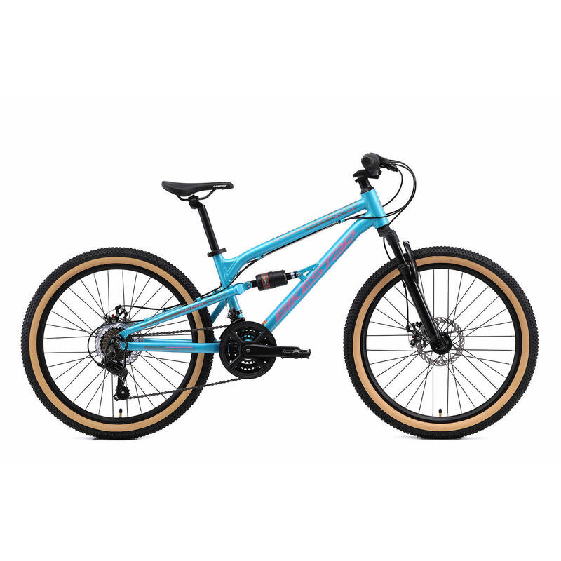 VTT 24" aluminium, vélo enfant 9 ans, semi-rigide, 21 vitesses, frein à disque