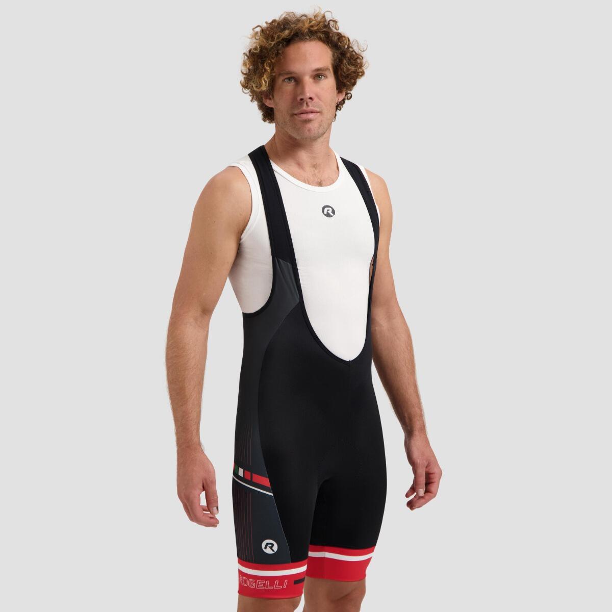 Rogelli - Cuissard De Vélo A Bretelles Homme Gara Mostro Ii - Cuissard De Vélo À Bretelles - Noir|rouge - S - Decathlon