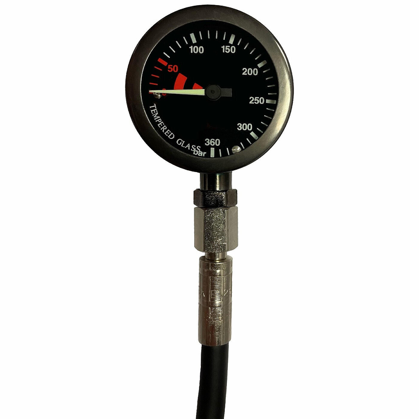 AGAMA Manometr TECH 52 300 bar vč. hadice 65 cm na potápění