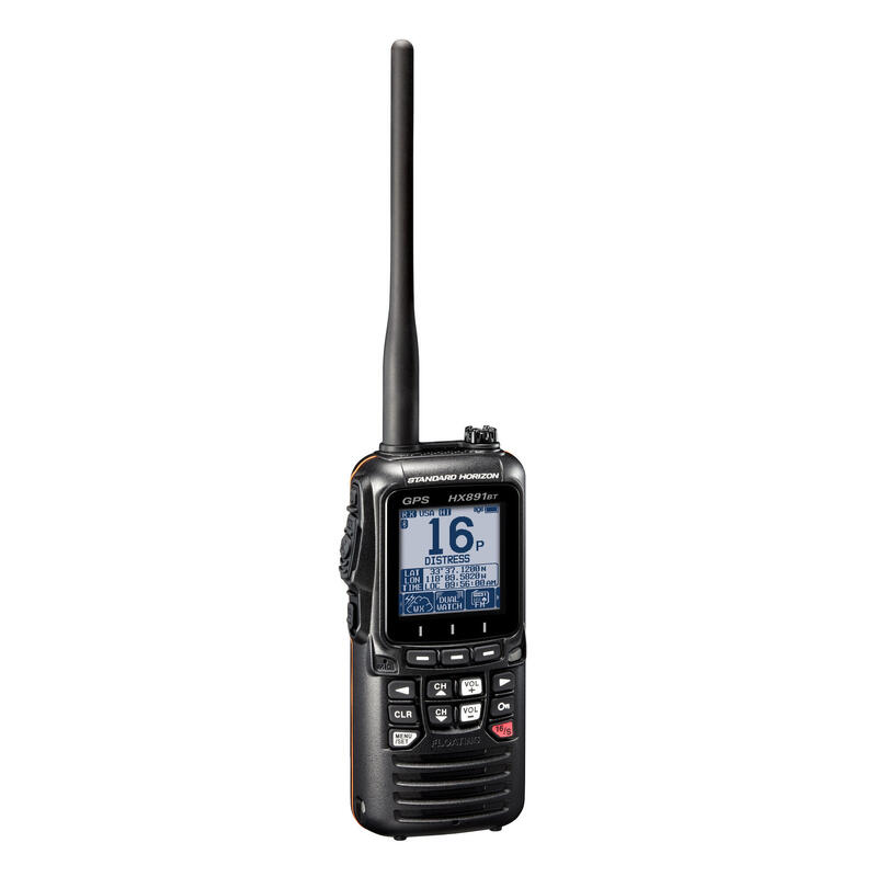 HX891BT/E: VHF portable 6W étanche flottante Bluetooth, GPS ,DSC, noire