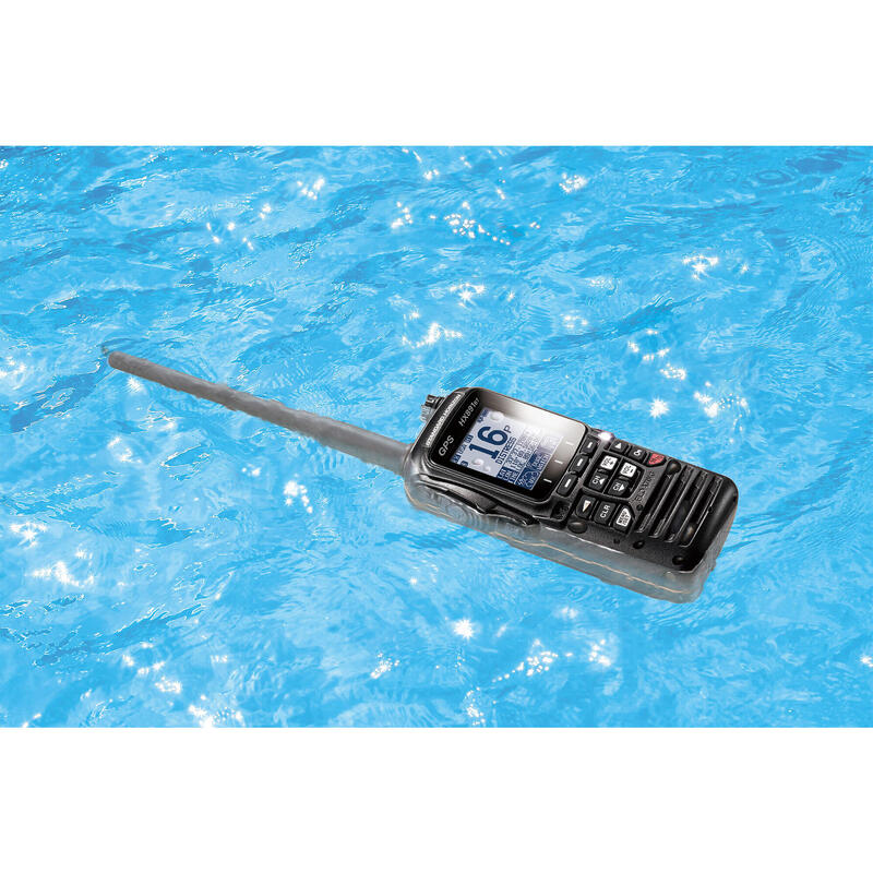 HX891BT/E-BL: VHF portable 6W étanche flottante Bluetooth, GPS ,DSC, bleue
