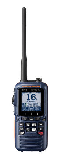 HX891BT/E-BL: VHF portable 6W étanche flottante Bluetooth, GPS ,DSC, bleue