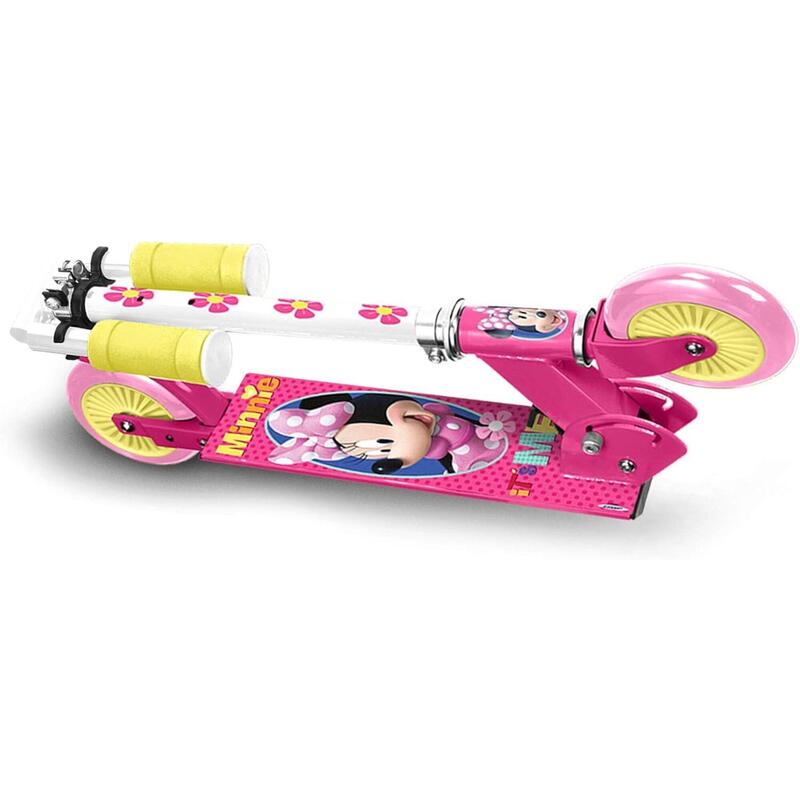 Trotineta pliabila cu 2 roti 3 ani +, multicolor, ghidon ajustabil, Minnie Mouse
