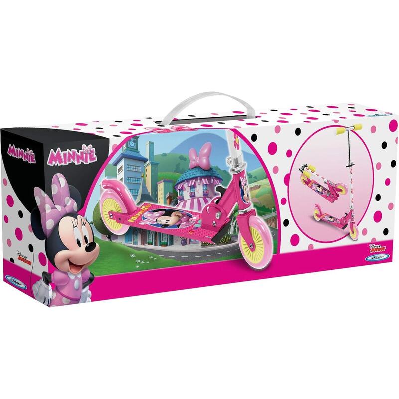 Trotineta pliabila cu 2 roti 3 ani +, multicolor, ghidon ajustabil, Minnie Mouse