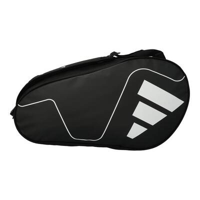 Black and white adidas carbon control padel bag