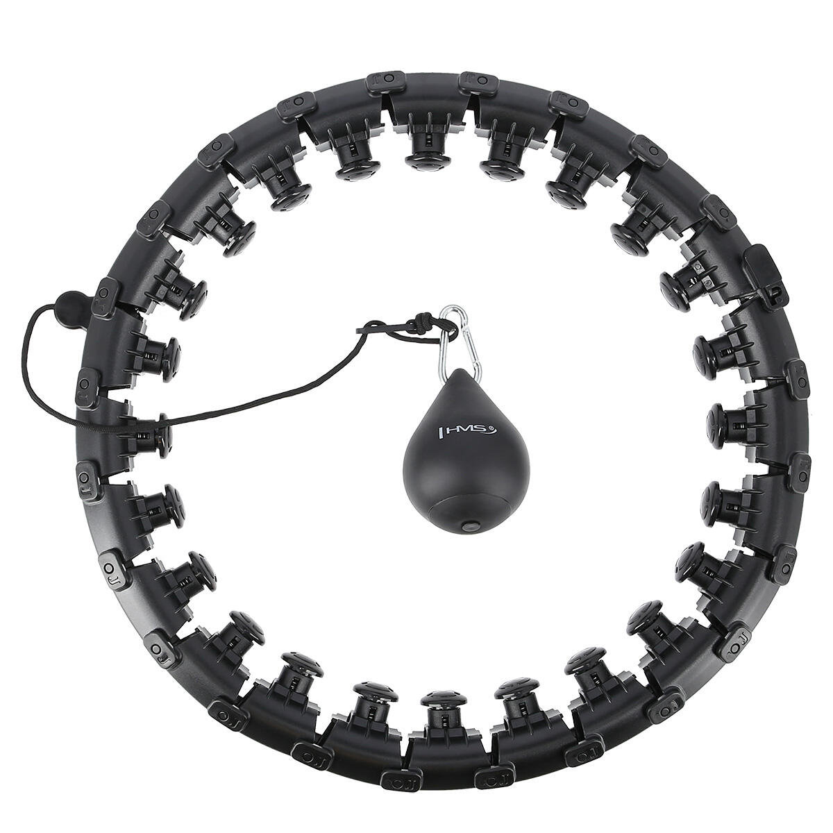 Hms - Cerceau Hula-hoop Avec Points De Massage Et Balle De Gravité Hhw01 Hms - Hula Hoop - Noir - Taille Unique - Decathlon