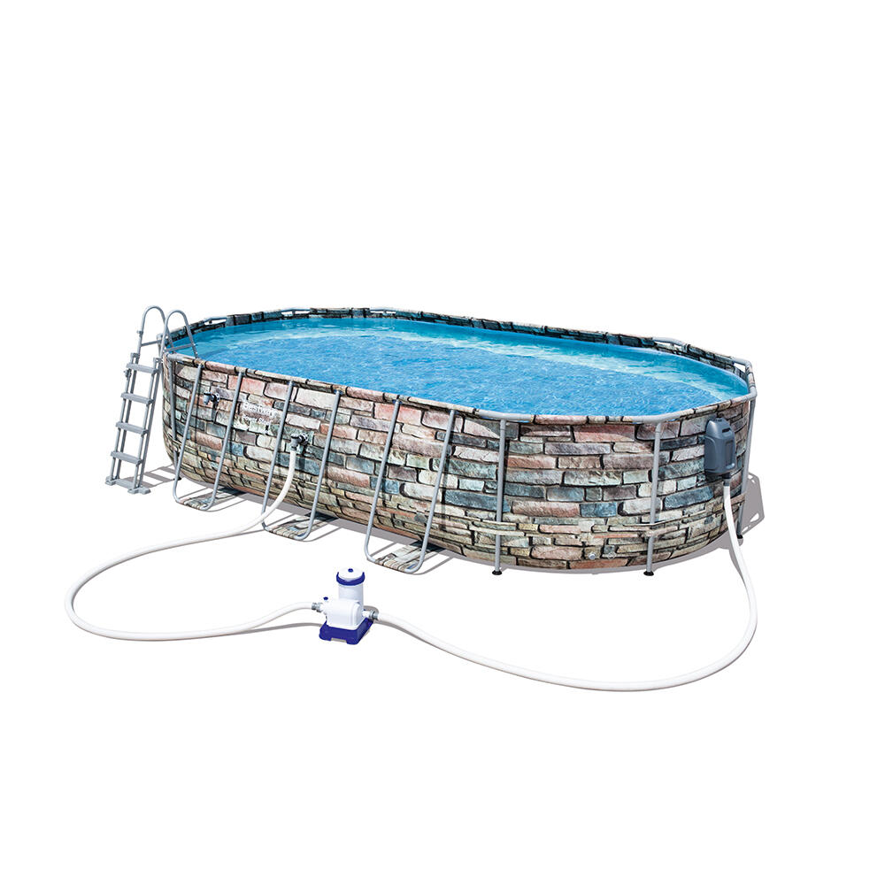 BESTWAY Piscina Bestway Comfort Jet 6,10 x 3,66 x 1,22 m Ovale Tritech