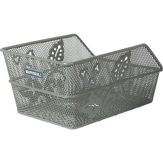 Panier à vélo Cento S FM Flower avec fixation fixe 31 x 21 x 9 cm - vert olive