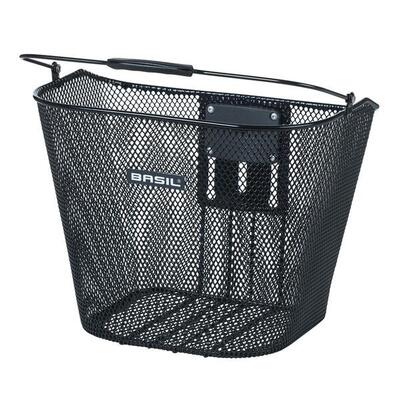 Fietsmand bremen met baseasy stemholder 26 x 35 x 29 cm - zwart