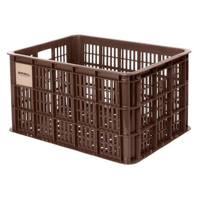 Gerecyclede fietskrat crate l 40.0 liter 39 x 49 x 26 cm - chocolate brown
