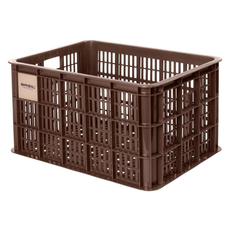 Caisse à vélo recyclée Caisse L 40,0 litres 39 x 49 x 26 cm - marron chocolat