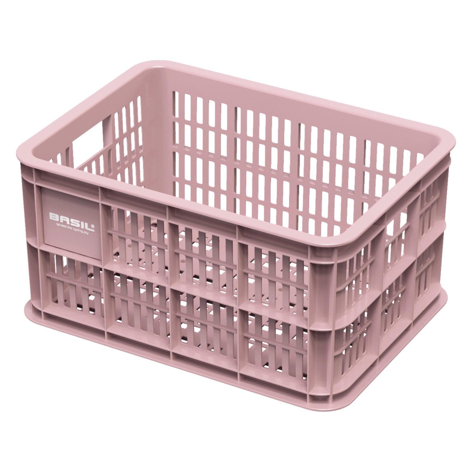 BASIL Basil Fietskrat S - 17,5 liter - Roze