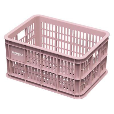 Basil fietskrat s - klein - 17,5 liter - roze