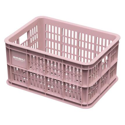 Basil Fietskrat S - Klein - 17,5 Liter - Roze