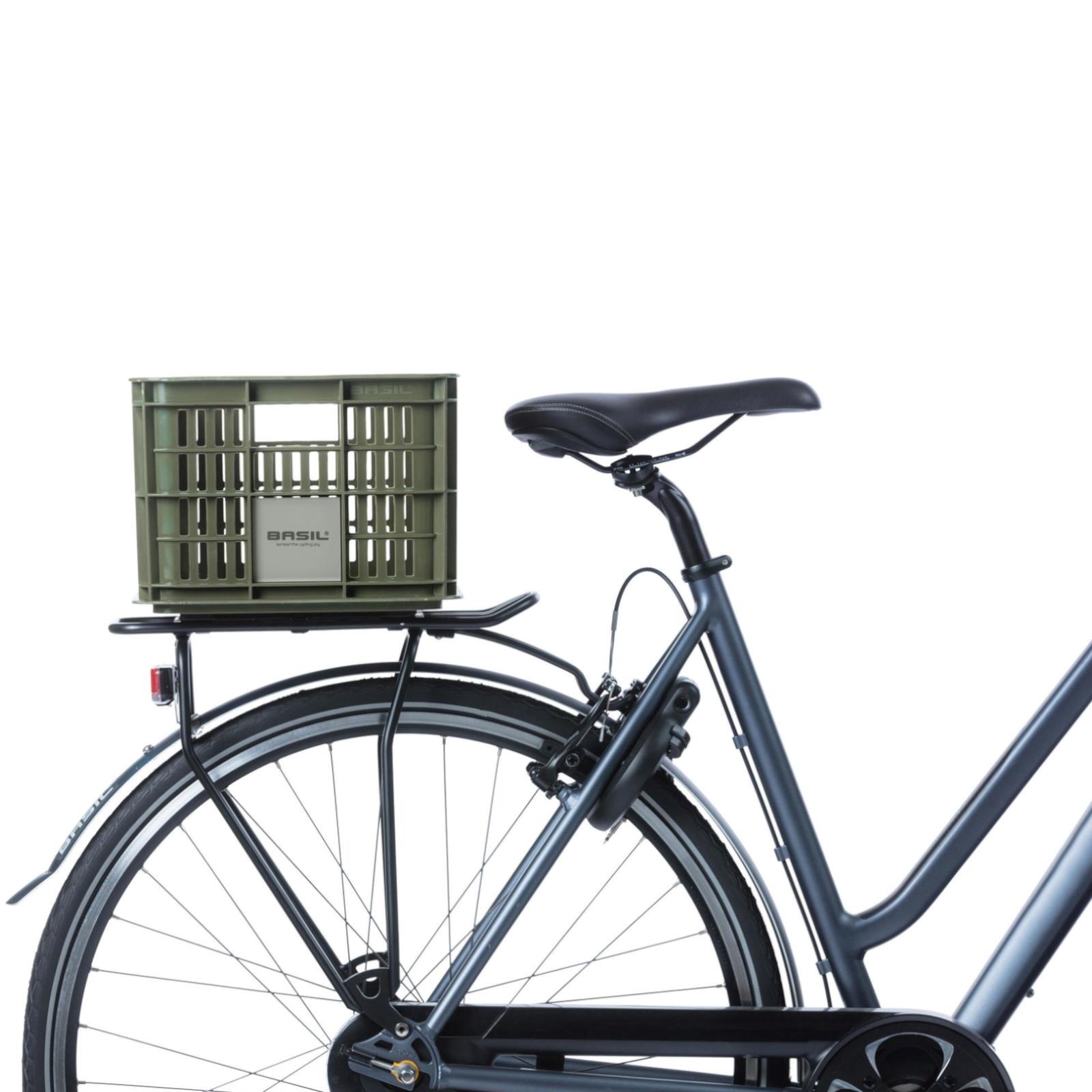 Caisse de vélo Basil S - 17,5 litres - vert - parfaite pour vos courses 3/7