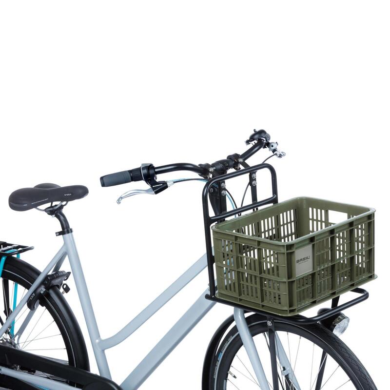 Gerecyclede fietskrat Crate L 40.0 liter 39 x 49 x 26 cm - moss green