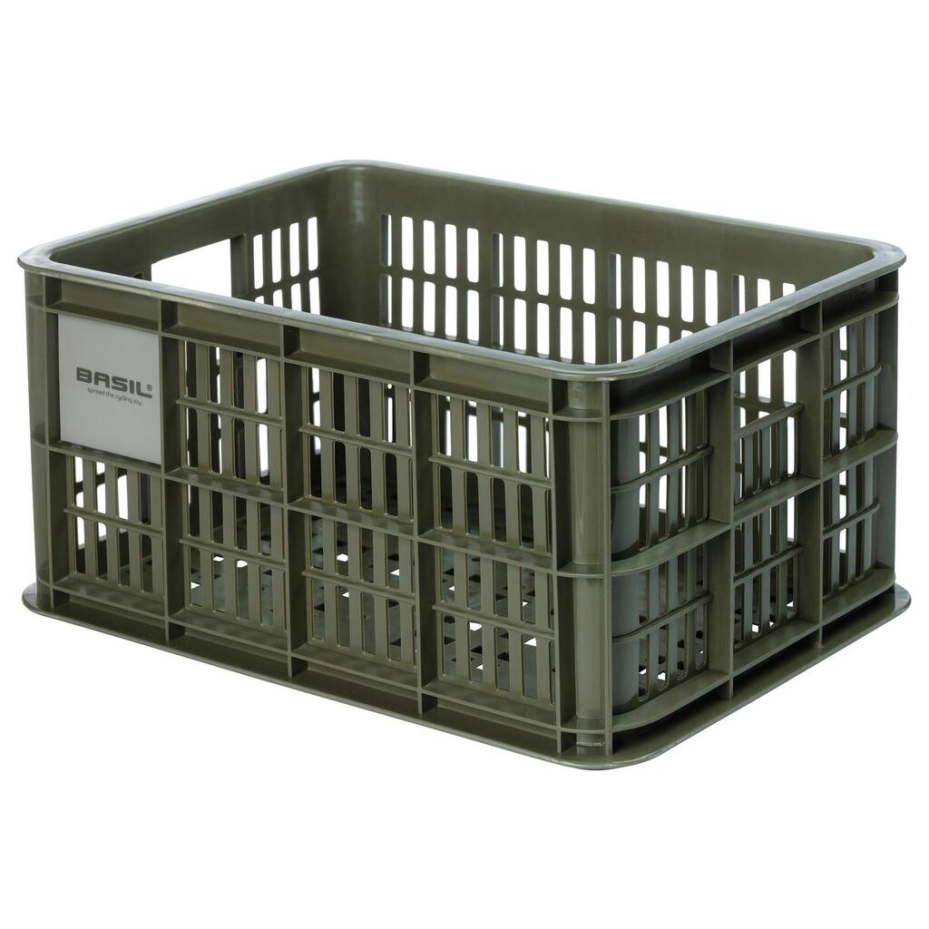 Basil Bike Crate S - 17.5 Liters - Green - Perfect for Groceries