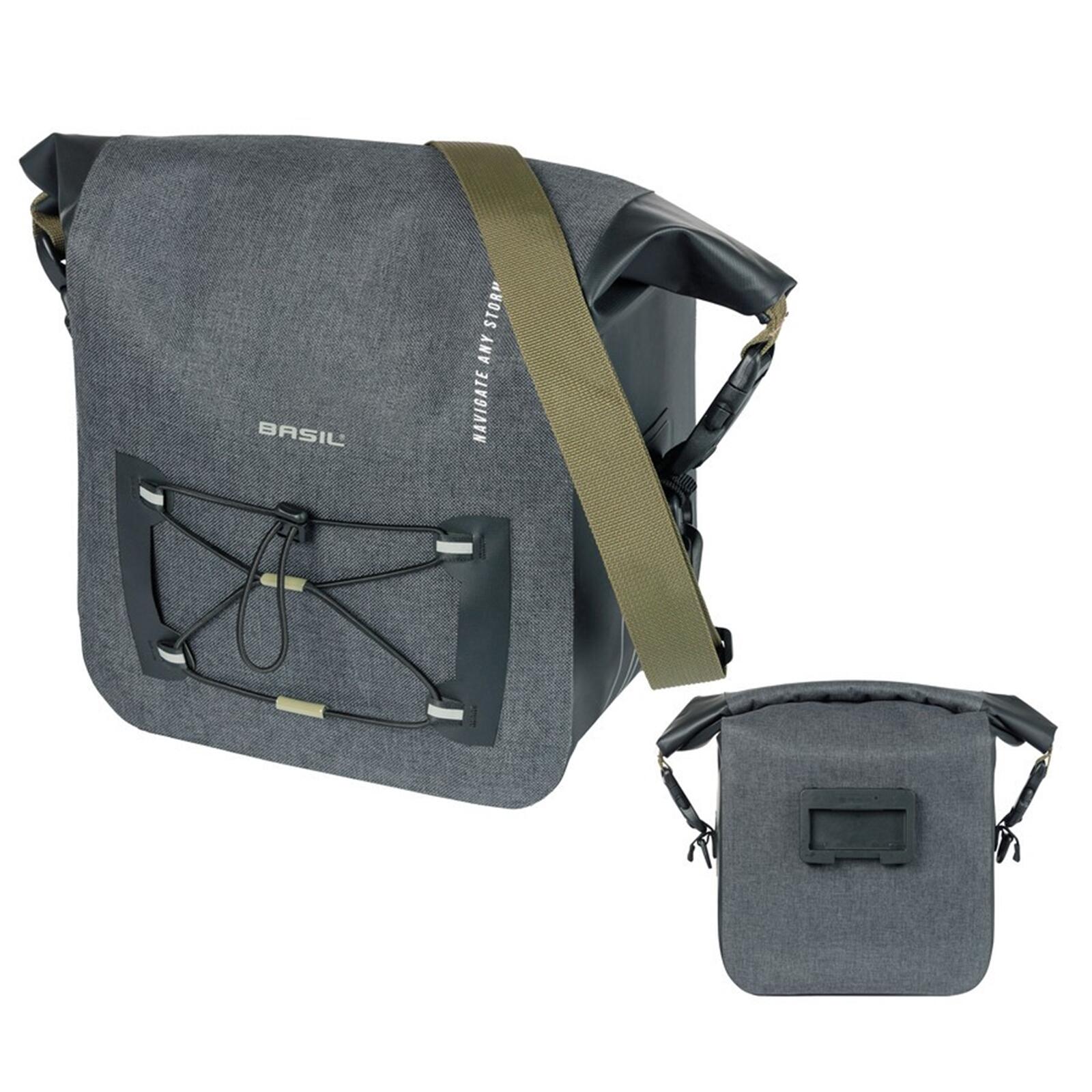 Basil - Grande Sacoche De Cadre Basil Navigator Storm - Panier Vélo - Gris - 10 L - Decathlon