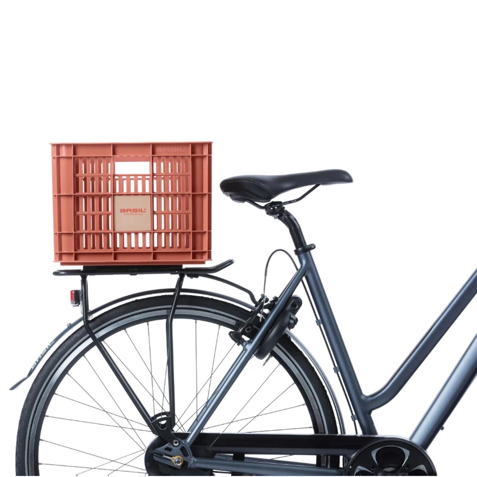 Panier Vélo Basil Icon – Acier, 40x33x25 Cm, Charge 10kg – Fixation WSL, Pour Porte-bagages – Homme/femme