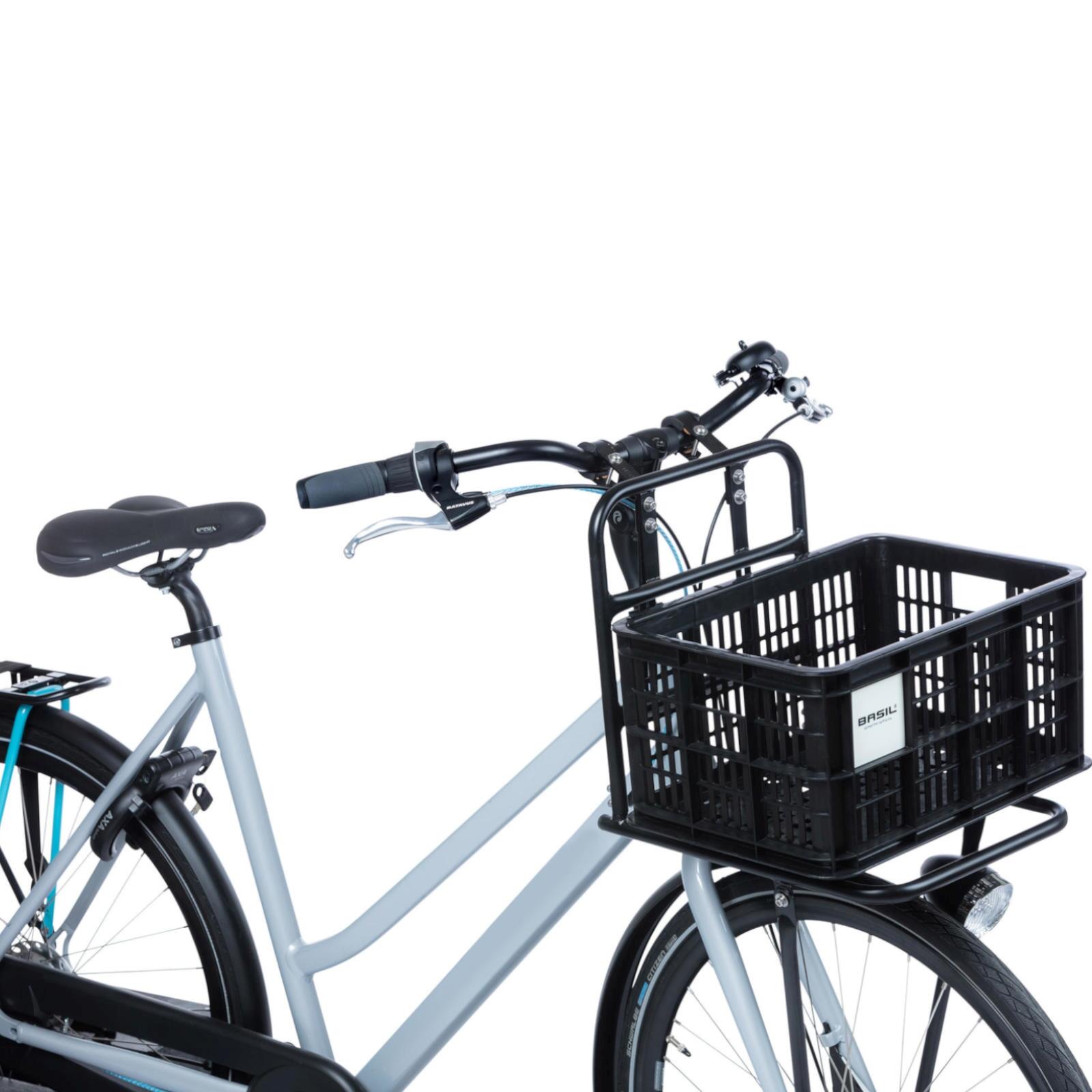 Ящик велосипедный Basil Crate L 40 л из переработанного пластика, чёрный — фото 2