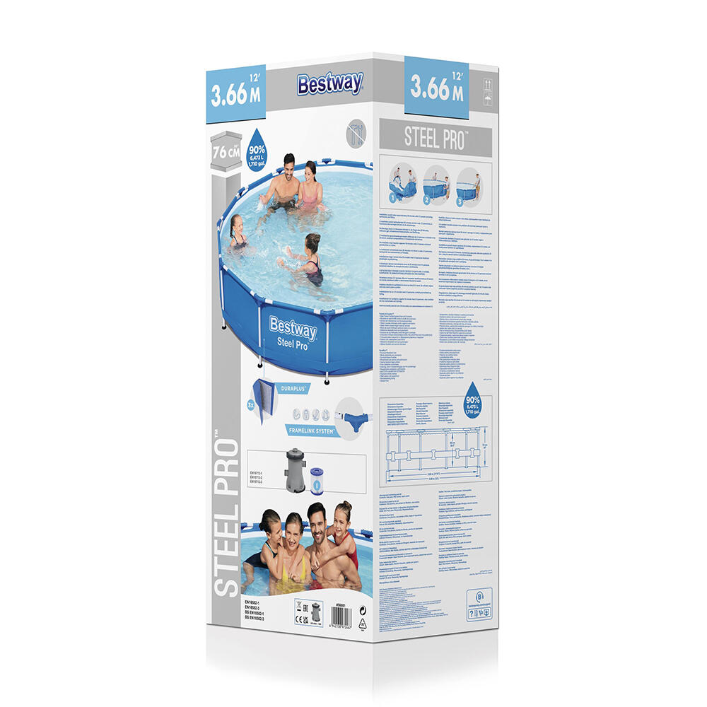 Bestway Steel Pro Round Above Ground Poo l Set 3.66 m x 76 cm 4/7